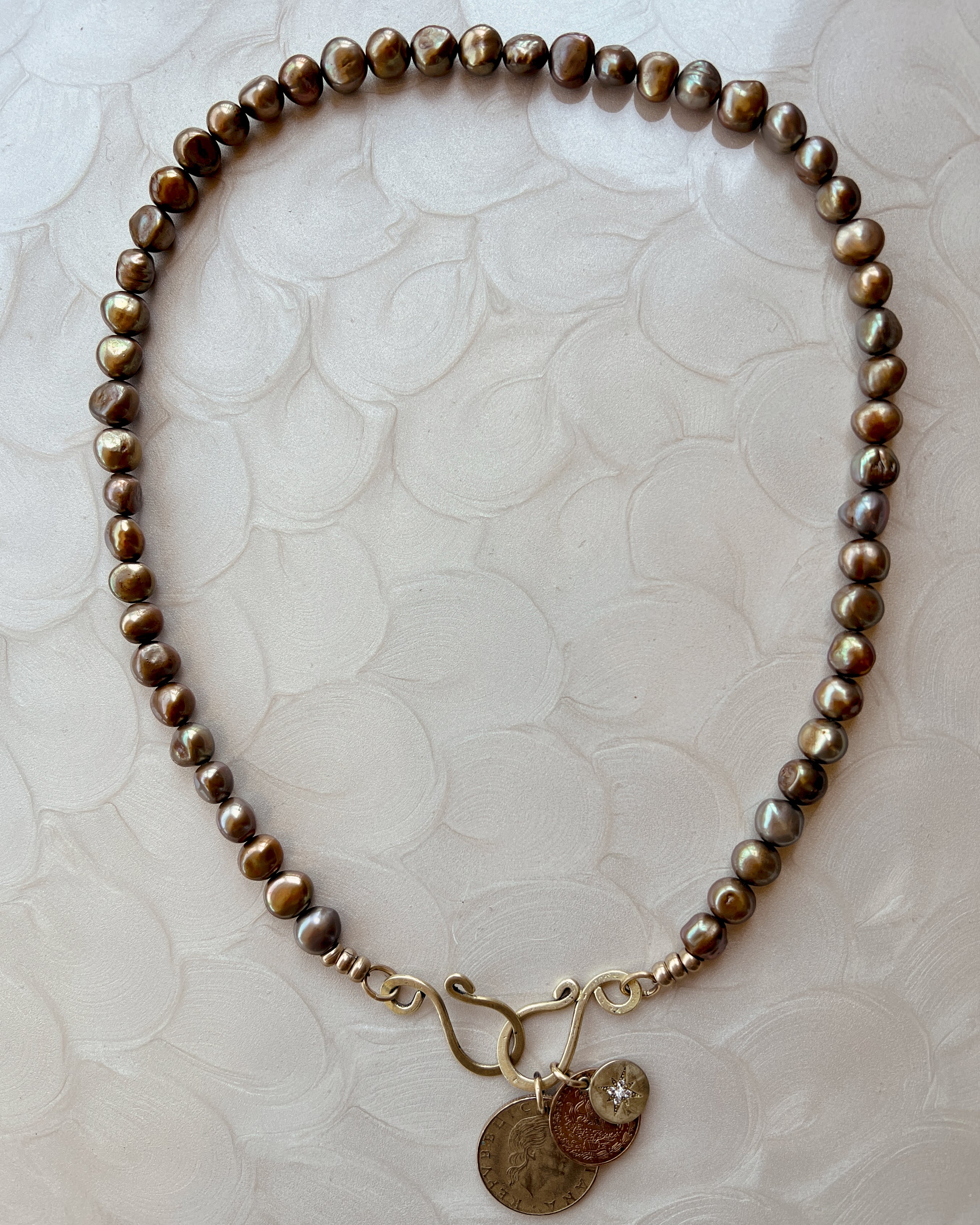 Olive Pearl Boho Strand