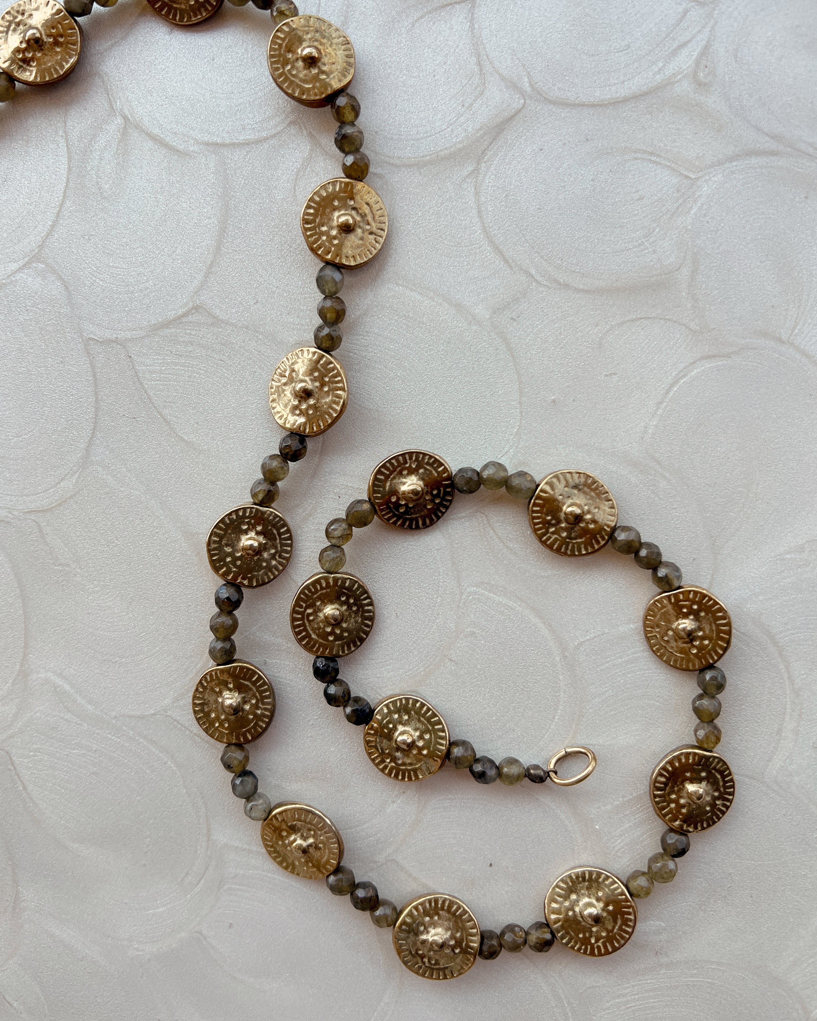 Labradorite & Brass Strand