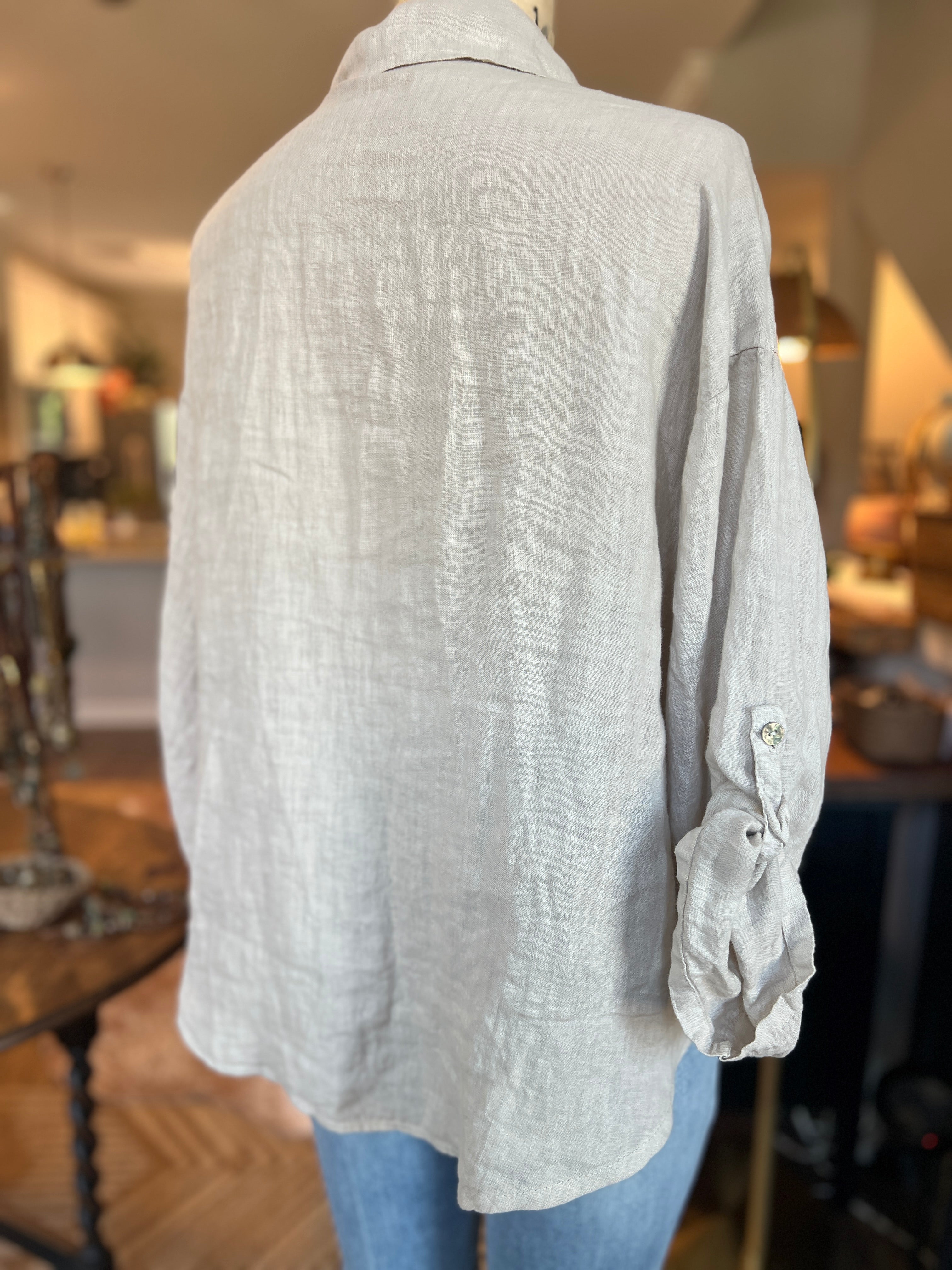Large Pocket Linen Shirt