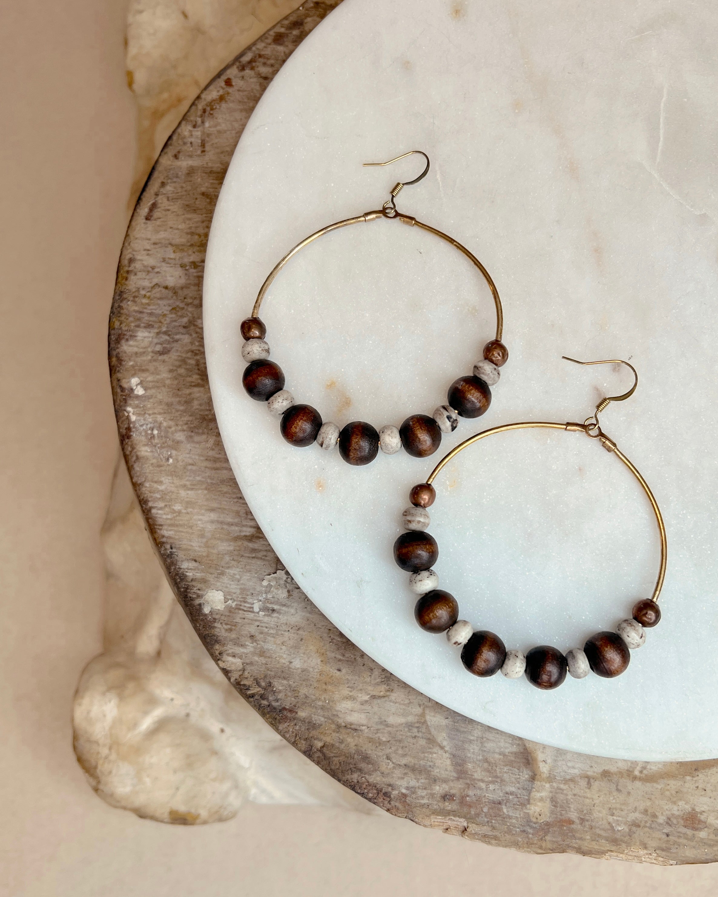 Brass & Wood Dangles