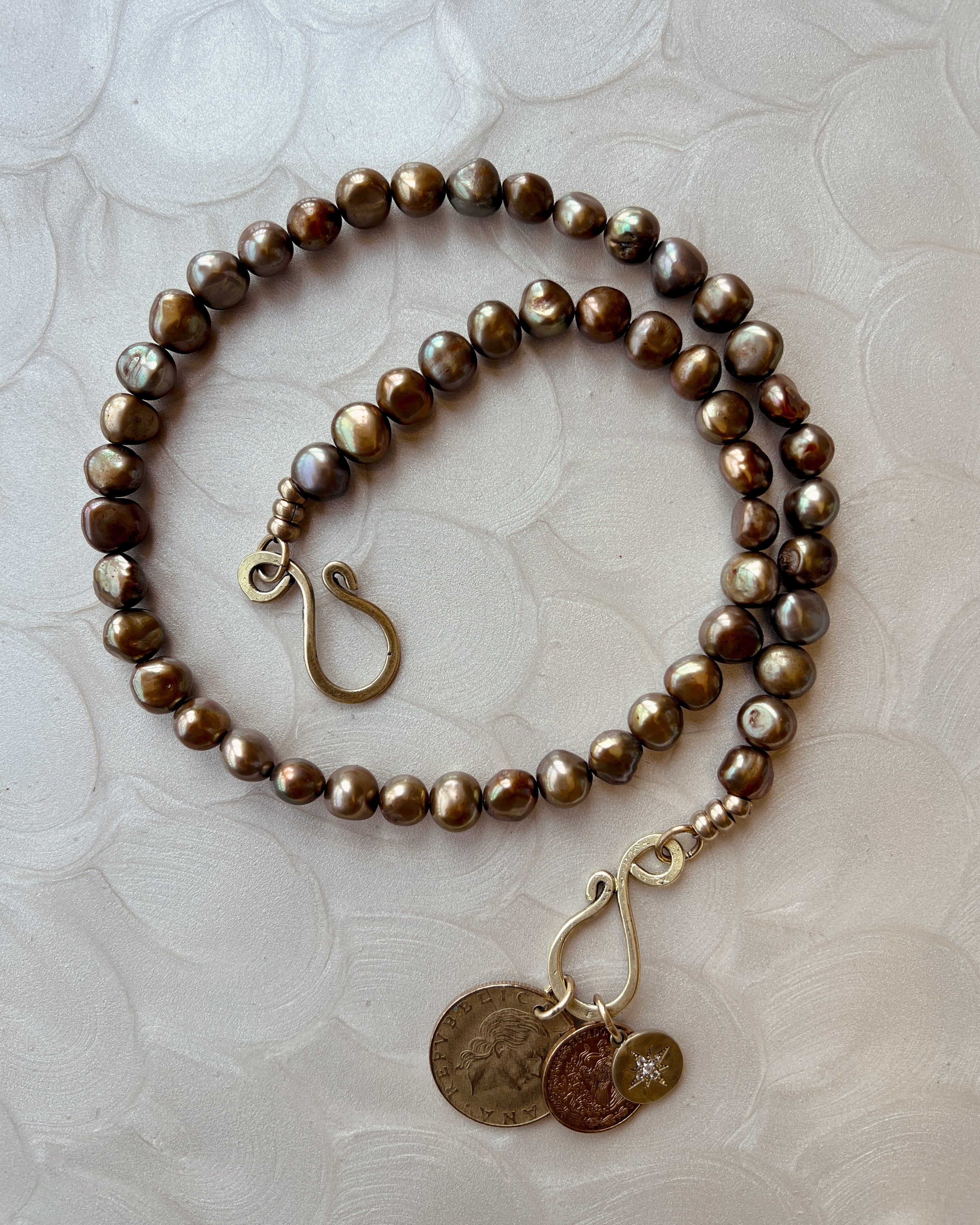 Olive Pearl Boho Strand