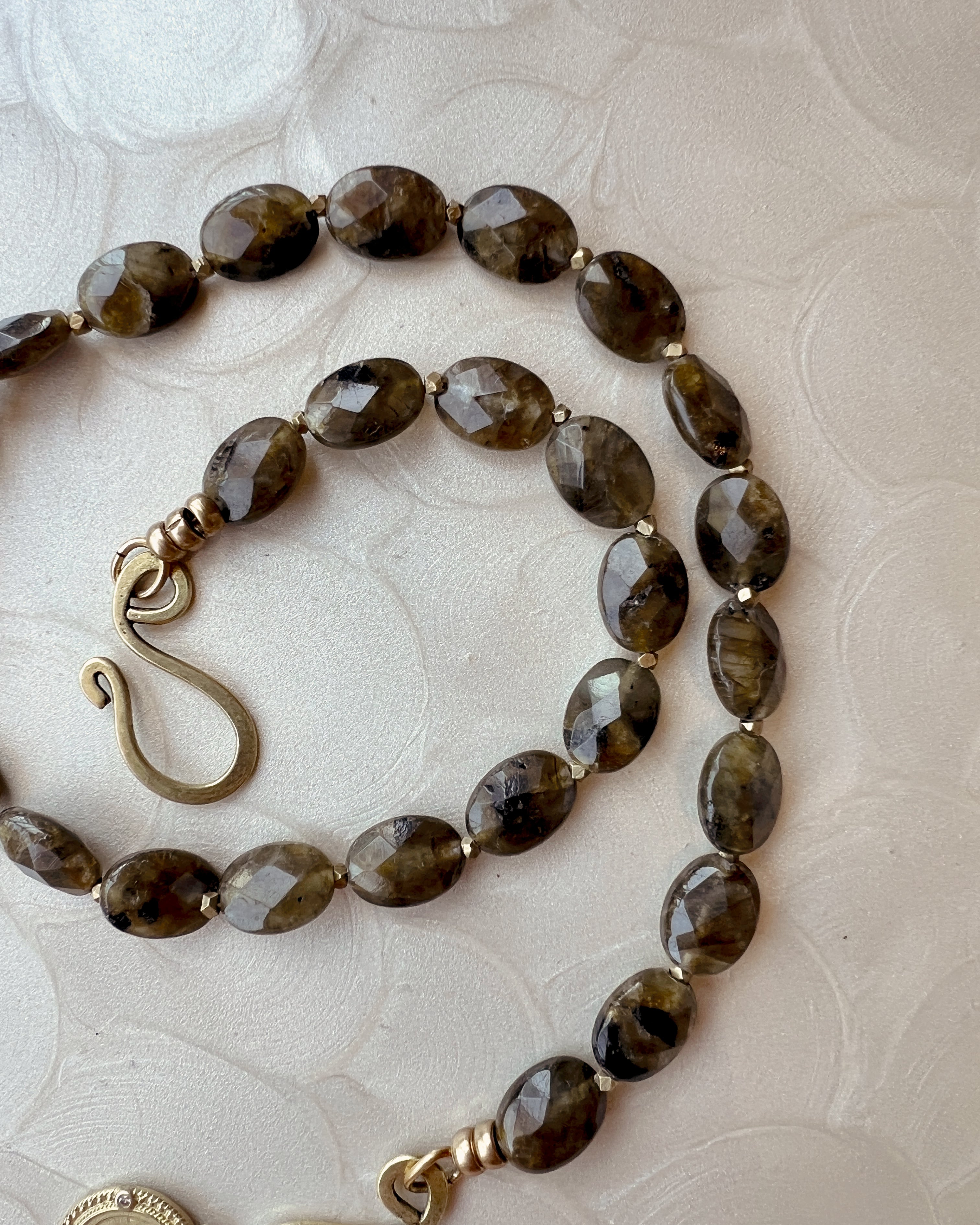 Labradorite Boho Flower Strand