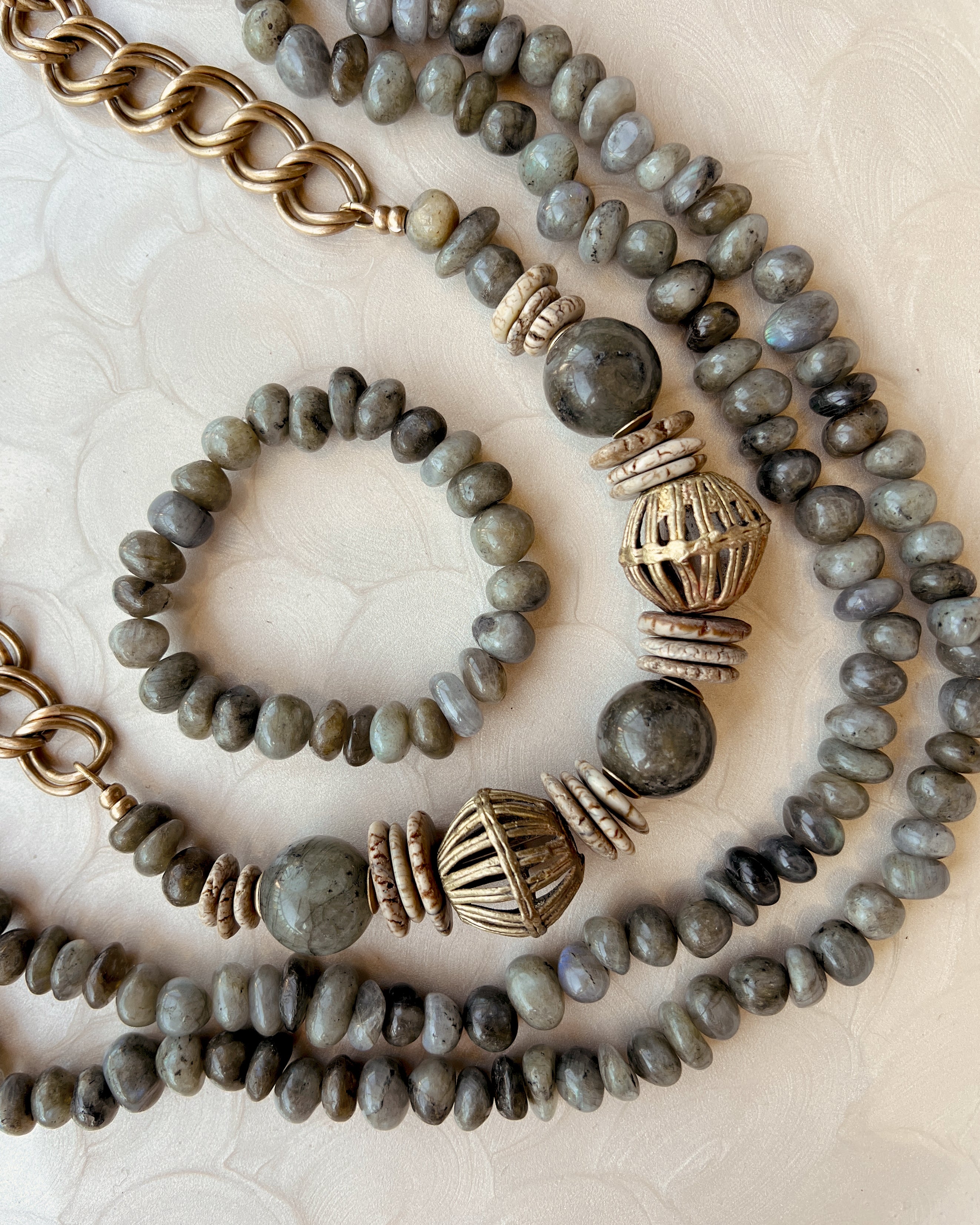 Drift Double Strand Labradorite Strand