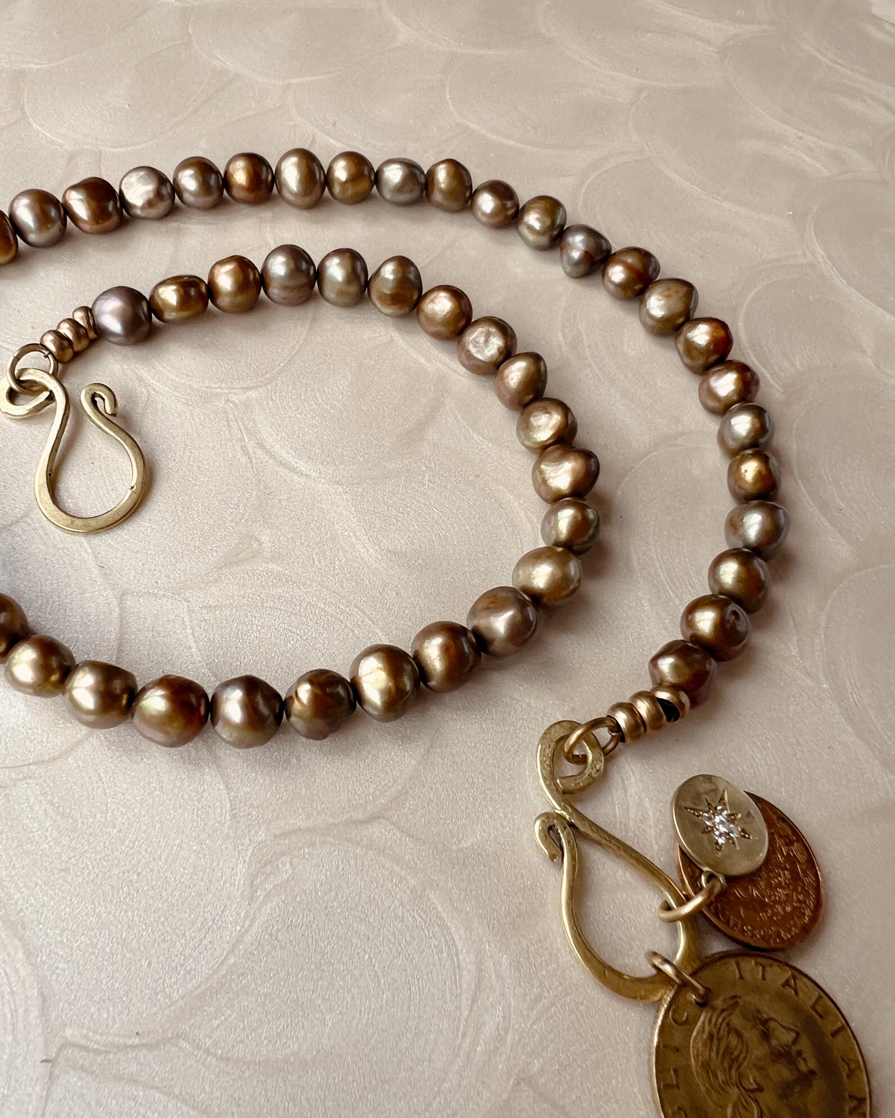 Olive Pearl Boho Strand